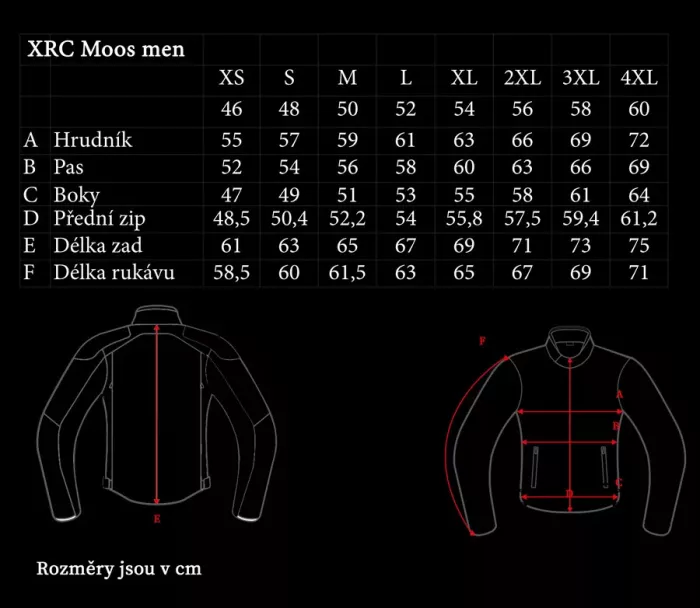 XRC Moos 2.0 HLT men leather jacket blk/red/wht vel. 54