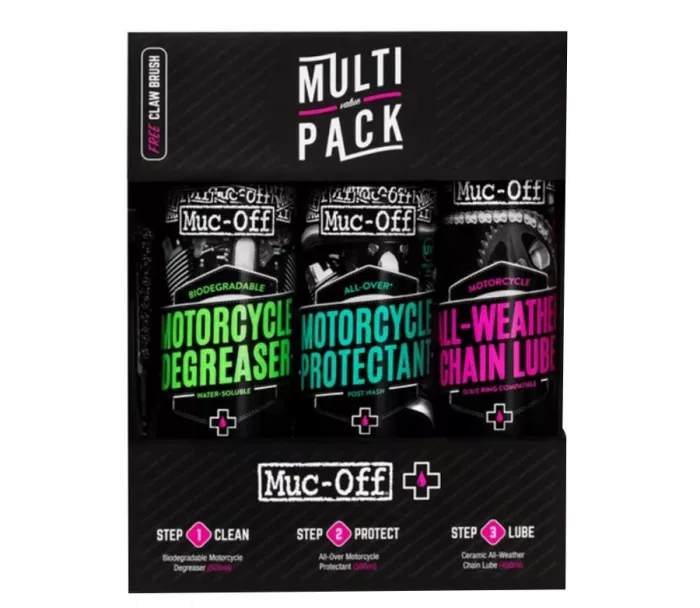 MUC-OFF MOTORCYCLE MULTI VALUE PACK - Sada pro základní péči o motocykl