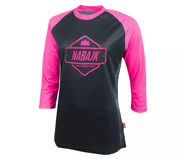 Dívčí dres Nabajk Ancze jersey 3/4 sleeve black/pink