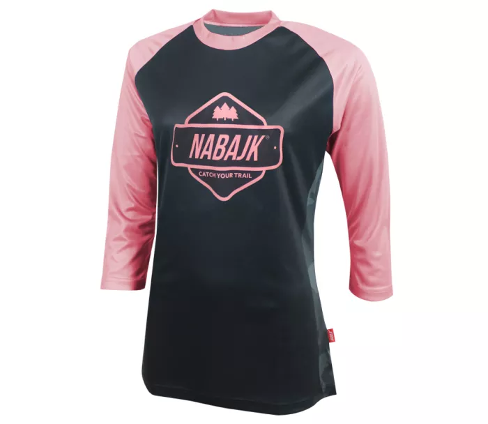 Nabajk Ancze youth girls jersey 3/4 sleeve black/old pink 11Y-12Y