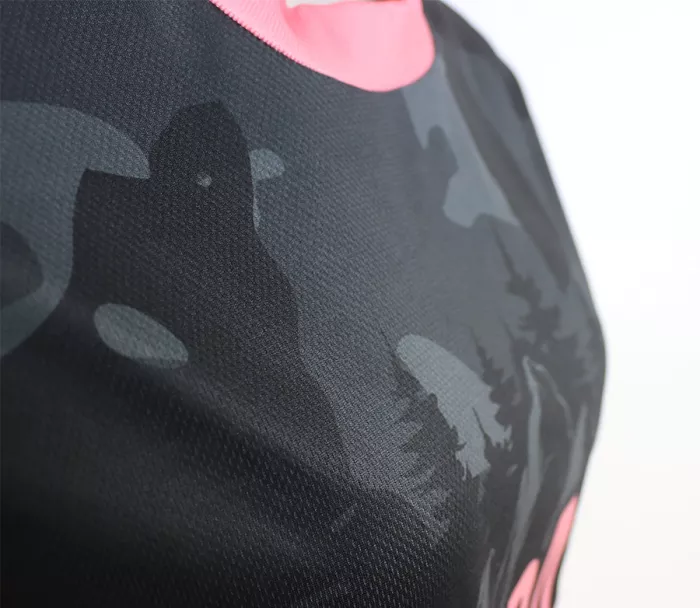 Dámský dres Nabajk Kubba short sleeve black camo/old pink