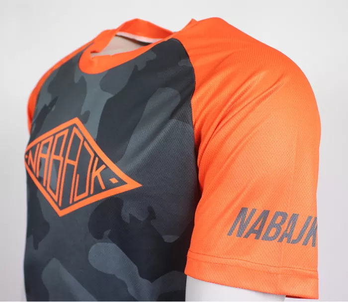 Nabajk Shpindler men jersey short sleeve black camo/orange S