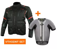 Výhodný set: Nazran Cavell Tech-Air black/red pánská + Alpinestars Tech-Air 5 vesta