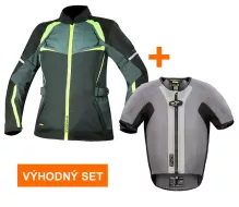 Výhodný set: Nazran Thron Tech-Air black/grey/fluo dámská + Alpinestars Tech-Air 5 vesta