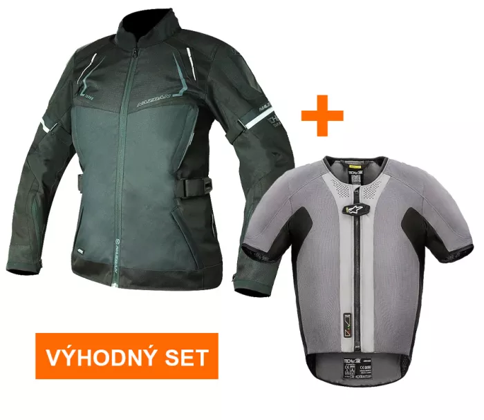 Výhodný set: Nazran Thron Tech-Air black/black dámská + Alpinestars Tech-Air 5 vesta