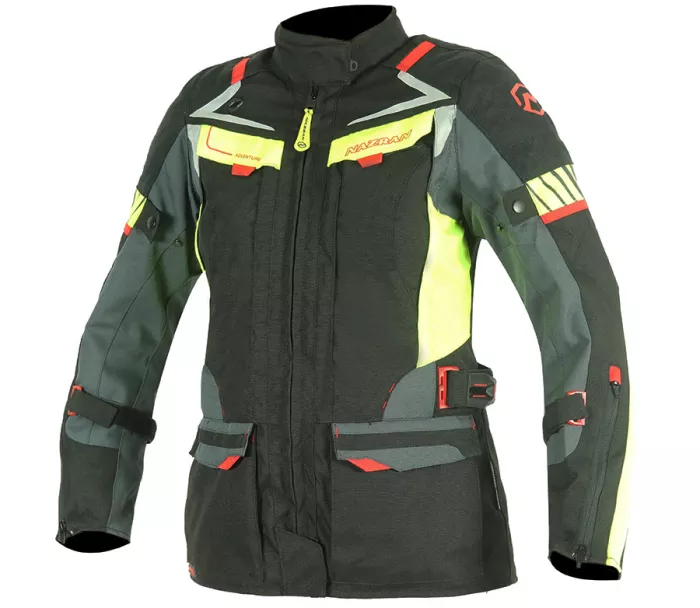 Dámská bunda na moto Nazran Moritz 2.0 black/grey/fluo