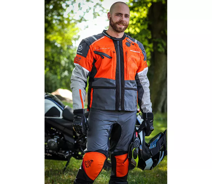 Bunda na moto Nazran Cavell Dakar orange/grey Tech-Air® compatible