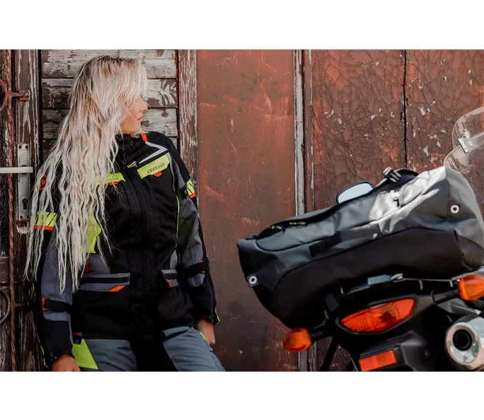 Dámská bunda na moto Nazran Moritz 2.0 black/grey/fluo