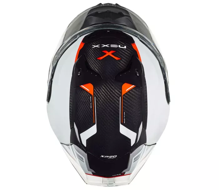 Helma na moto NEXX X.R3R CARBON white/red