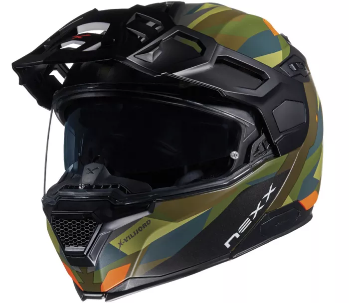 Helma na moto Nexx X.Vilijord Taiga green/orange MT