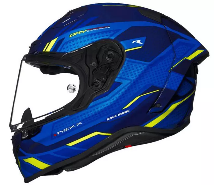 Helma na moto NEXX X.R3R PRECISION blue/neon MT