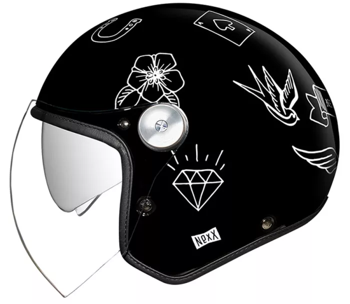 Otevřená helma na moto NEXX X.G30 Tattoo black white