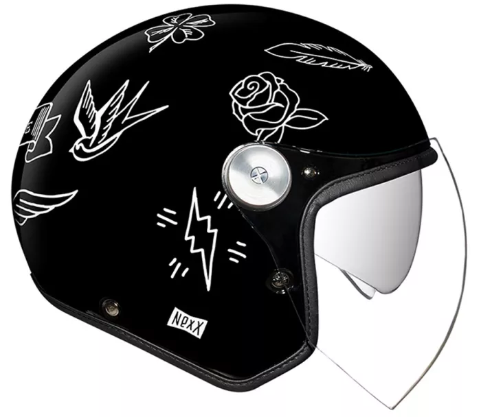 Otevřená helma na moto NEXX X.G30 Tattoo black white