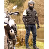 Kevlarové džíny na motorku Trilobite Parado dark blue SLIM Prodloužená verze