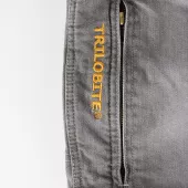 Kevlarové džíny na moto Trilobite Parado light grey SLIM  (prodloužené)