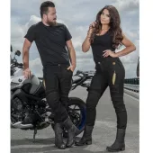 Dámské kevlarové džíny na moto Trilobite Parado black (prodloužené)