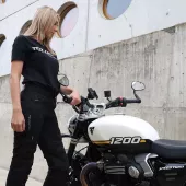 Dámské kalhoty Trilobite Parado doublelayer AAAA slim fit jeans black level 2 (prodloužené)