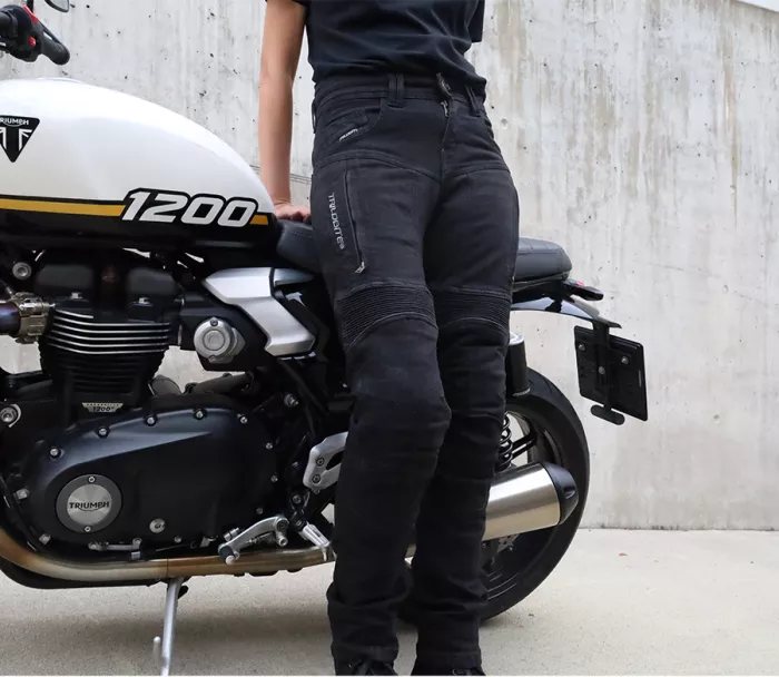 Dámské kalhoty Trilobite Parado doublelayer AAAA slim fit jeans black level 2 (prodloužené)