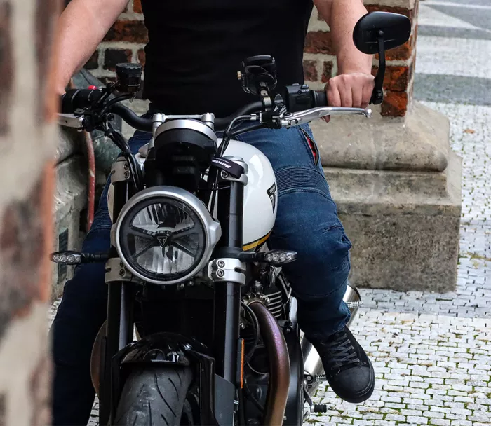 Kalhoty na moto Trilobite Parado doublelayer AAAA slim fit men blue level 2