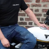 Kalhoty na moto Trilobite Parado doublelayer AAAA slim fit men blue level 2