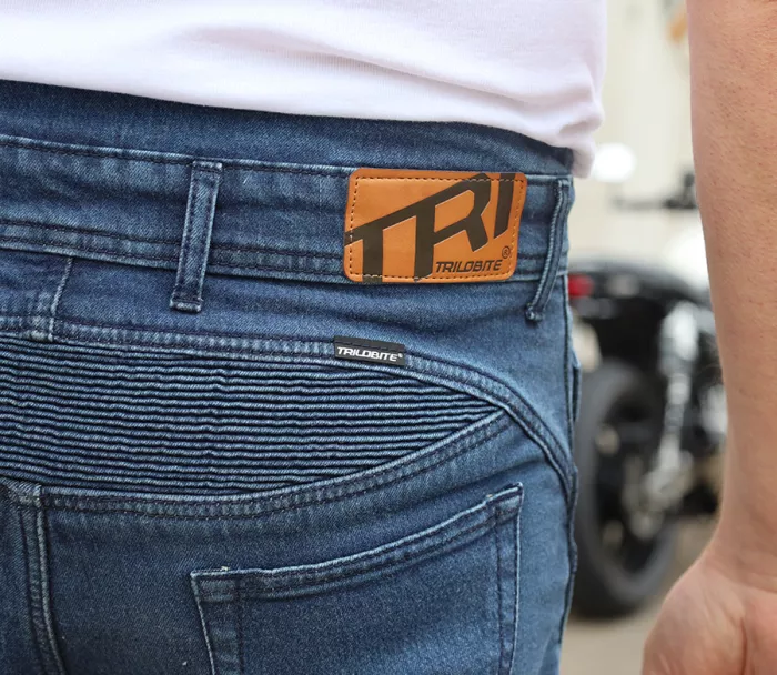 Kalhoty na moto Trilobite Parado doublelayer AAAA slim fit men blue level 2