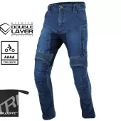 Kalhoty na moto Trilobite Parado doublelayer AAAA slim fit men blue level 2