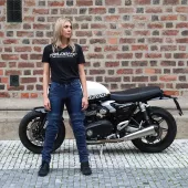 Dámské džíny na moto Trilobite Parado doublelayer AAAA slim fit blue level 2