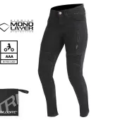 Dámské kalhoty na moto Trilobite 2461 Parado monolayer AAA slim fit jeans black