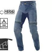 Kalhoty na motocykl Trilobite 2461 Parado monolayer AAA slim fit blue (Prodloužené)