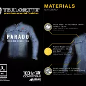 Bunda na moto Trilobite Parado Tech-Air blue