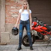 Dámské moto džíny Trilobite Parado monolayer AAA slim fit blue (Prodloužené)