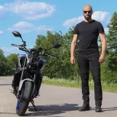 Džíny na motorku Trilobite Parado monolayer AAA slim fit black