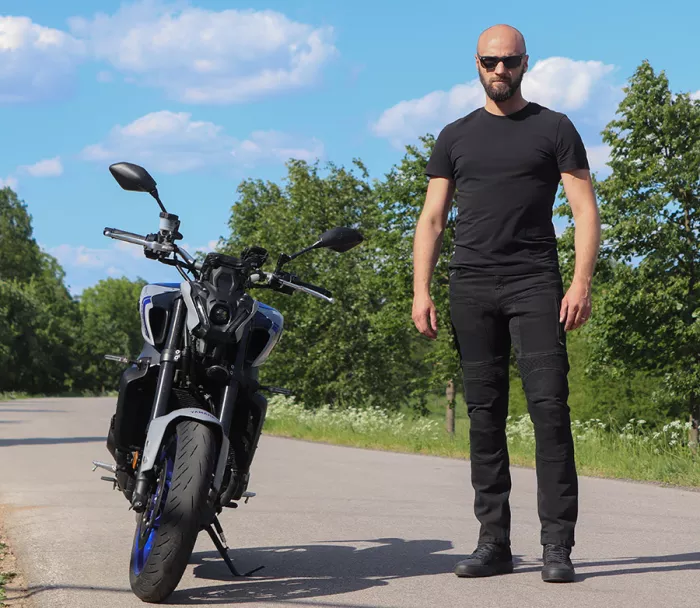 Pánské džíny na motocykl Trilobite Parado skinny fit black level 2