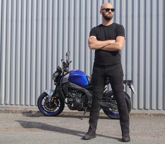 Pánské džíny na motocykl Trilobite Parado skinny fit black level 2