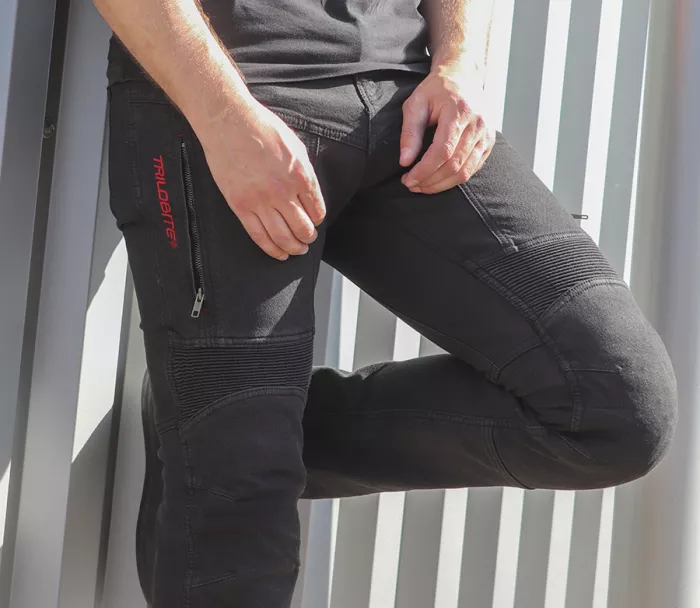 Pánské džíny na motocykl Trilobite Parado skinny fit black level 2