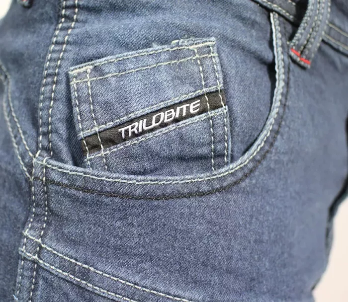 Dámské džíny na moto Trilobite Parado skinny fit blue level 2 (Prodloužené)