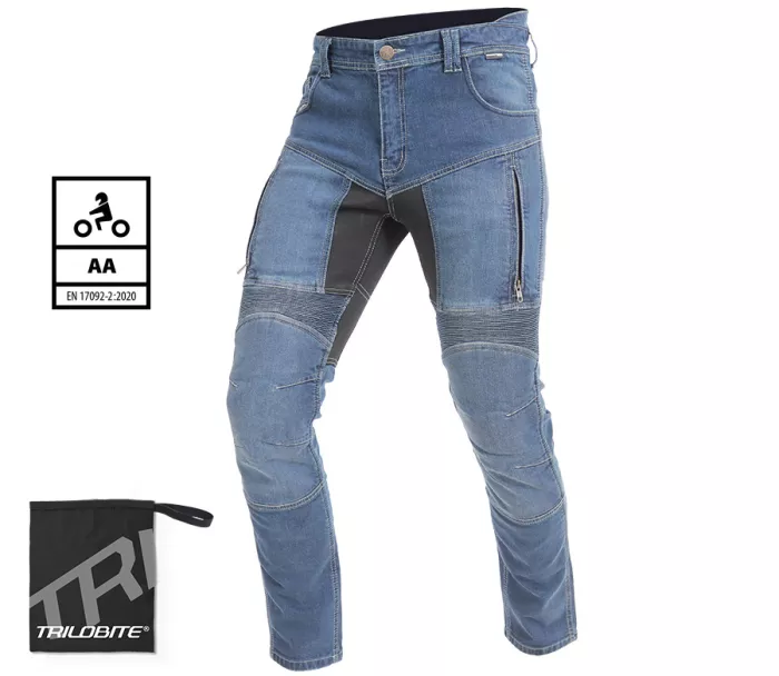 Kevlarové džíny Trilobite Parado skinny fit blue level 2 (Prodloužené)