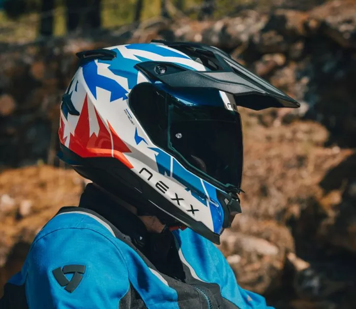 Adventure helma NEXX Y.Travl Primal blue/red