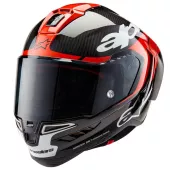 Integrální helma Alpinestars Supertech R10 Element black/carbon bright red/white gloss