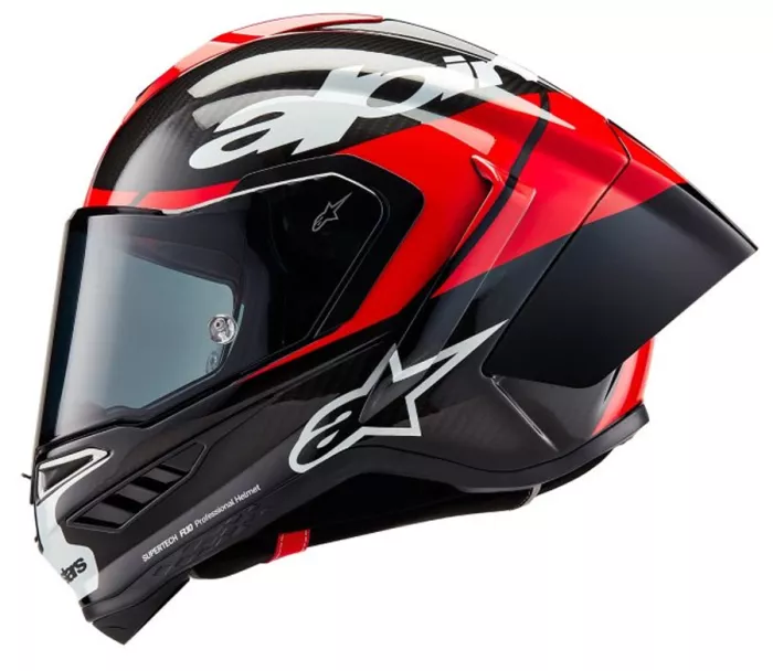 Integrální helma Alpinestars Supertech R10 Element black/carbon bright red/white gloss