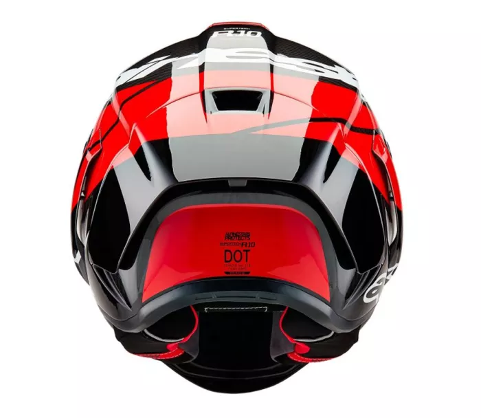 Integrální helma Alpinestars Supertech R10 Element black/carbon bright red/white gloss