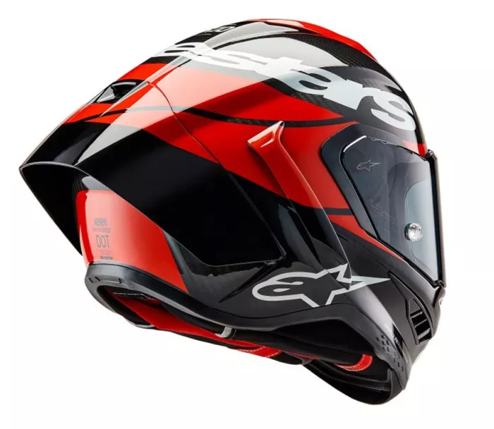 Integrální helma Alpinestars Supertech R10 Element black/carbon bright red/white gloss