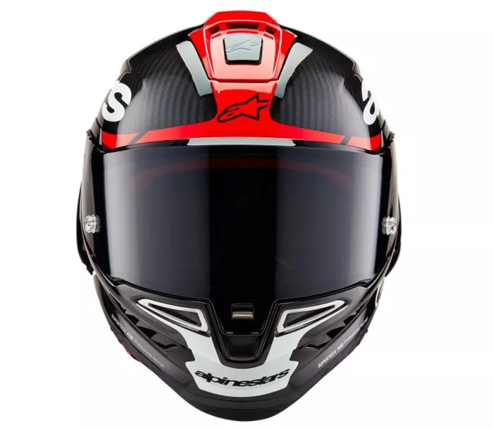 Integrální helma Alpinestars Supertech R10 Element black/carbon bright red/white gloss