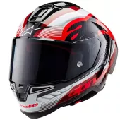 Závodní helma Alpinestars Supertech R10 Team black/carbon red/white glossy