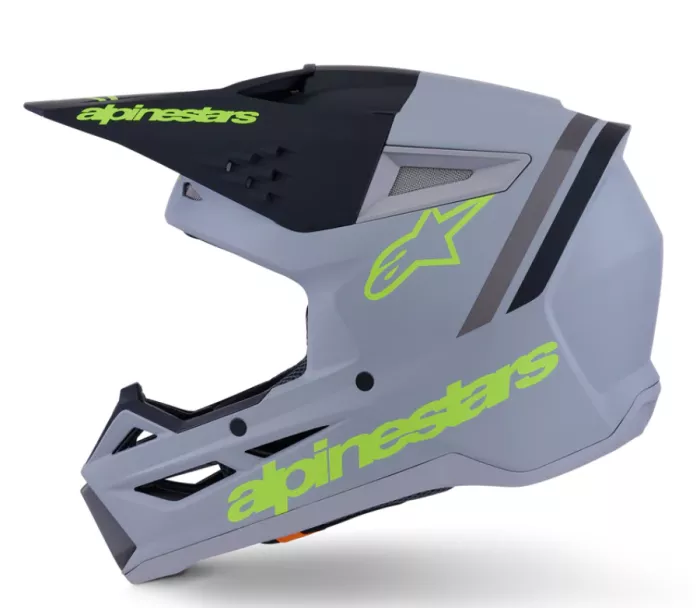 Alpinestars SM3 Radium grey/black/yellow matt helmet