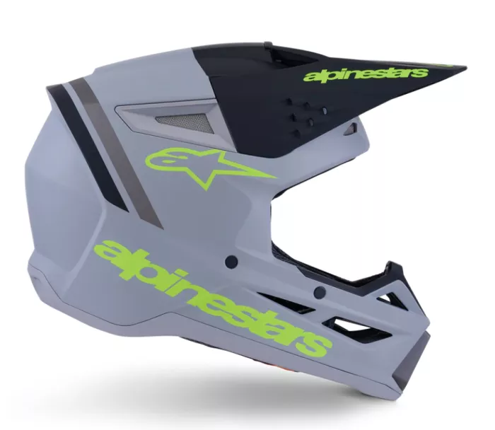 Alpinestars SM3 Radium grey/black/yellow matt helmet