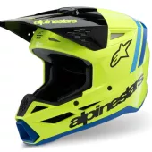 Dětská helma Alpinestars SM3 Youth Radium yellow/black/blue glossy
