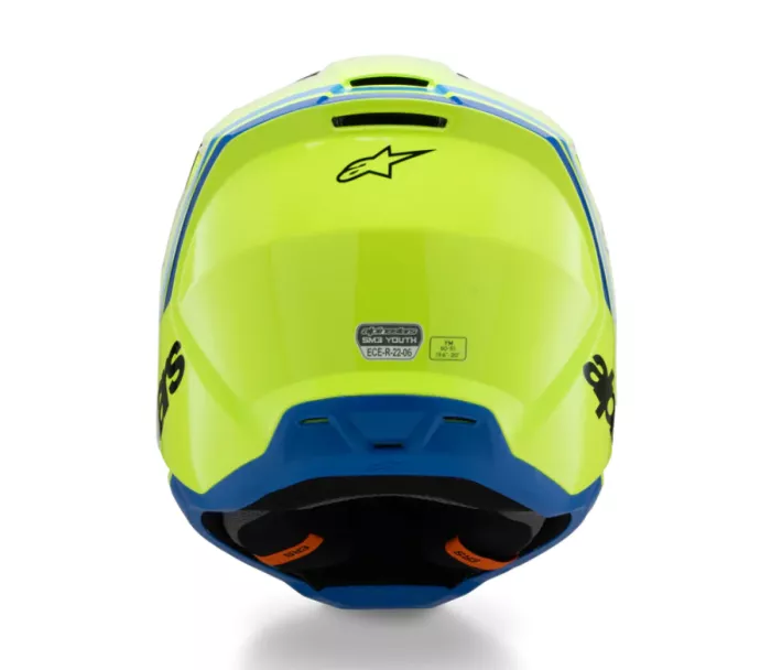 Dětská helma Alpinestars SM3 Youth Radium yellow/black/blue glossy