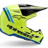 Dětská helma Alpinestars SM3 Youth Radium yellow/black/blue glossy