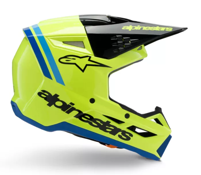 Dětská helma Alpinestars SM3 Youth Radium yellow/black/blue glossy